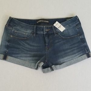 Express blue jean shorts